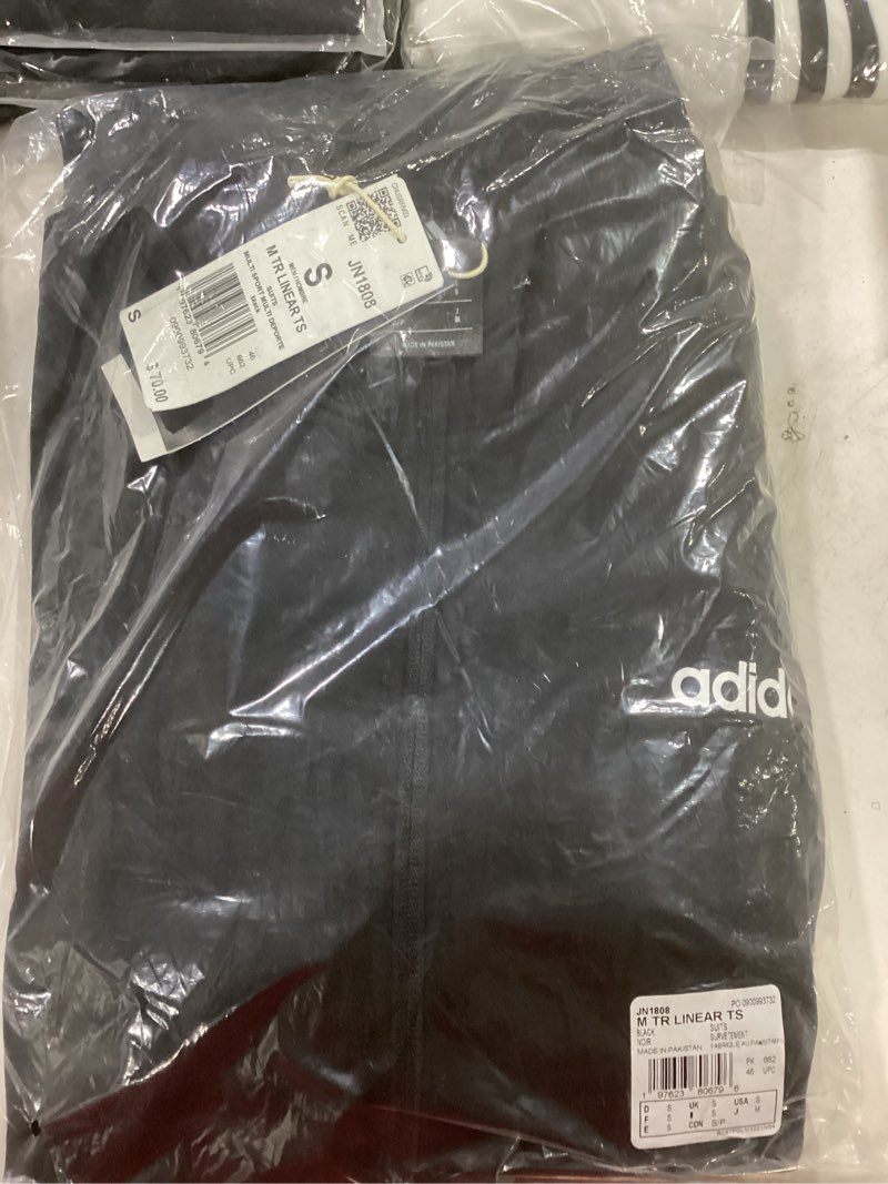 Condition photo showing New/Like New for adidas mens Train Linear Track Suit Small Black