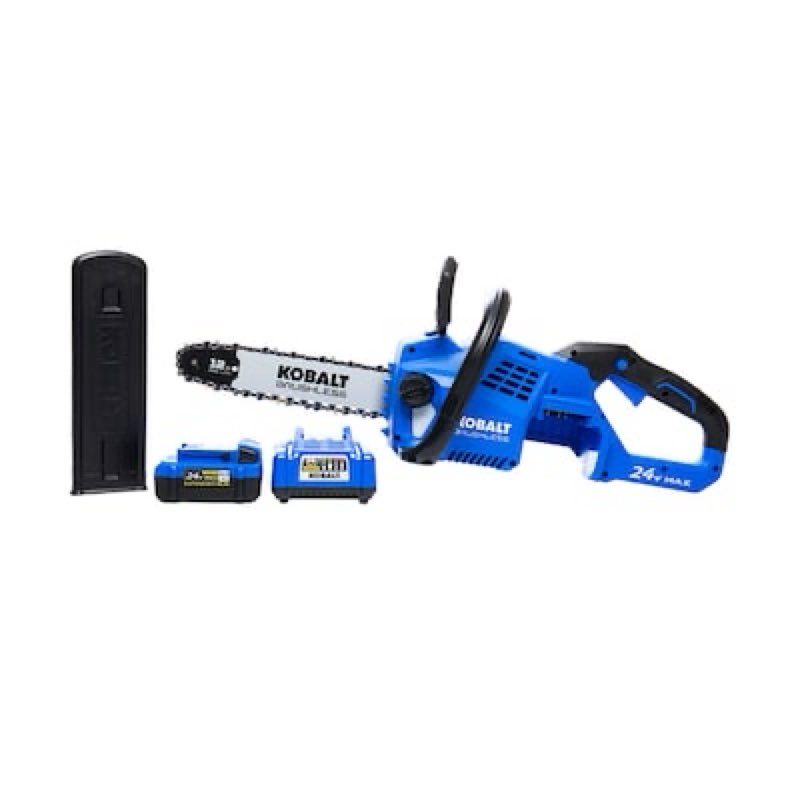 (incomplete )kobalt 24-volt 12-in battery 4 ah chainsaw battery included charger included
