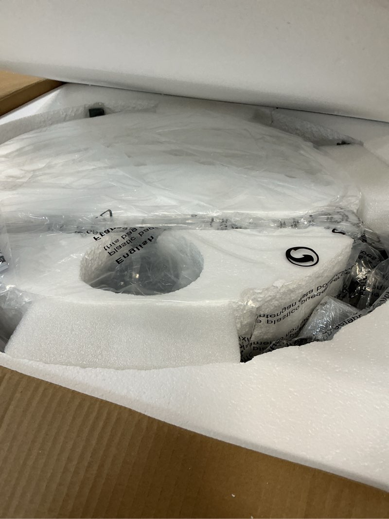 Condition photo showing New/Like New for 28" black glass chandelier for dining room, 8-light modern large glass drum chandelier dining room light fixture over table, hanging pendant light for high ceiling foyer living room black 28"