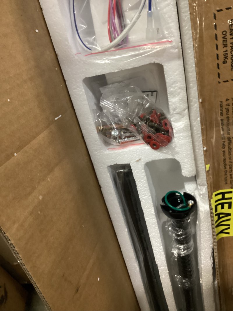 Condition photo showing New/Like New for zmishibo 84" industrial ceiling fans with lights, large ceiling fan with 3cct, 8 reverisble aluminum blades, quiet dc motor, 6-speed remote, indoor/outdoor ceiling fans for patios/garage/porch, black 84in black