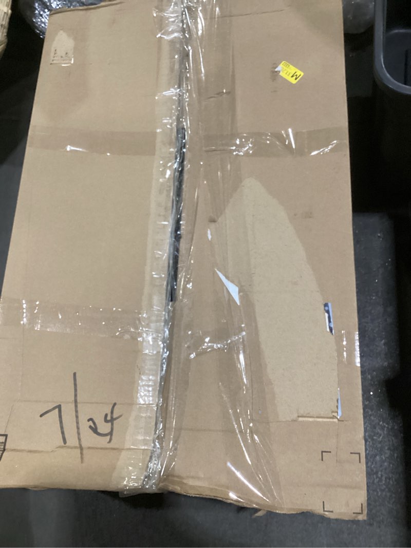 Condition photo showing As Is for black glossy suitcase, used