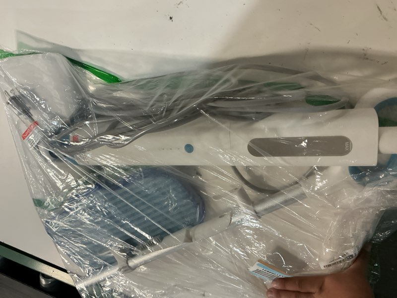 Condition photo showing Good Condition for amazon basics steam mop for all sealed hard floors, heats up in 30 seconds, chemical-free cleaning, 3 washable pads, 20-foot cord, white