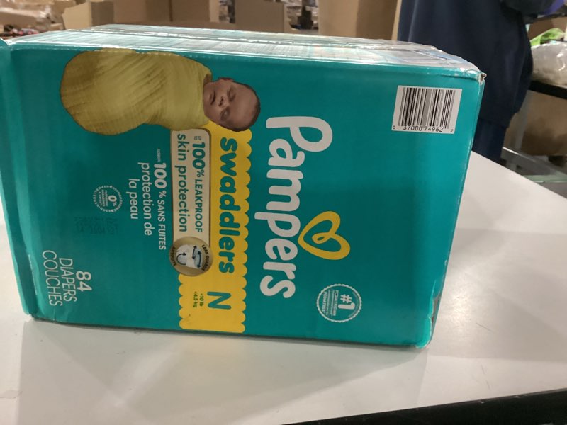 Condition photo showing New/Like New for Pampers Swaddlers Diapers Newborn - Size 0, 84 Count, Ultra Soft Disposable Baby Diapers