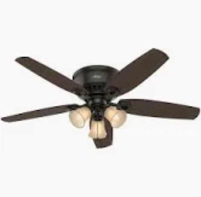 harbor breeze notus 52-in bronze led indoor downrod or flush mount ceiling fan