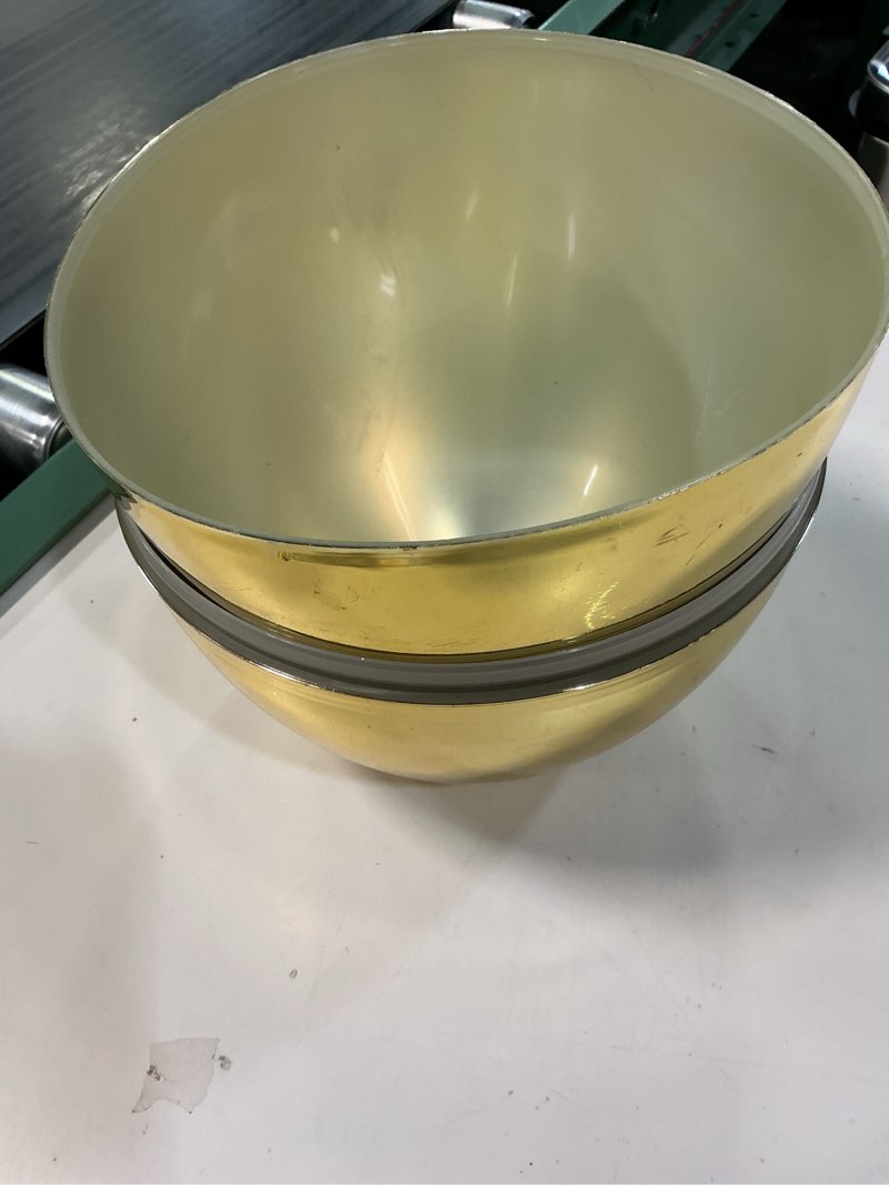 Condition photo showing As Is for gold 12 inch jumbo metallic easter eggs iridescent extra large empty oversize fillable plastic eggs adult party toys for gift baskets surprise giant egg easter egg hunt spring decor
