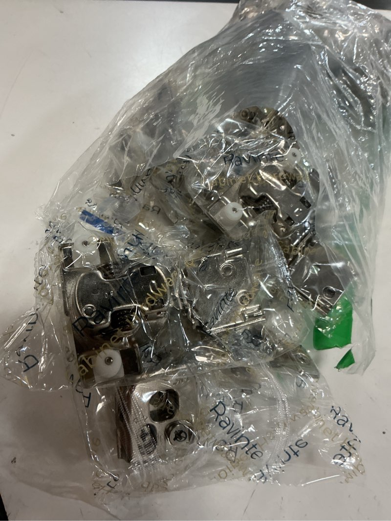 Condition photo showing Good Condition for ravinte 20 pack 10 pairs 1-1/4 inch overlay soft close hinges for kitchen cabinet hinges satin nickel hidden hinges stainless steel concealed hinge self closing 20 1-1/4 inch overlay