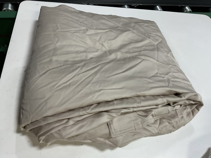 Condition photo showing As Is for quince organic bamboo duvet cover king/calking sand