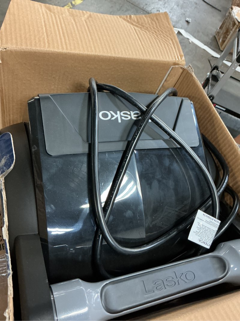 Condition photo showing As Is for lasko pro performance 9-speed pivoting dc motor utility fan