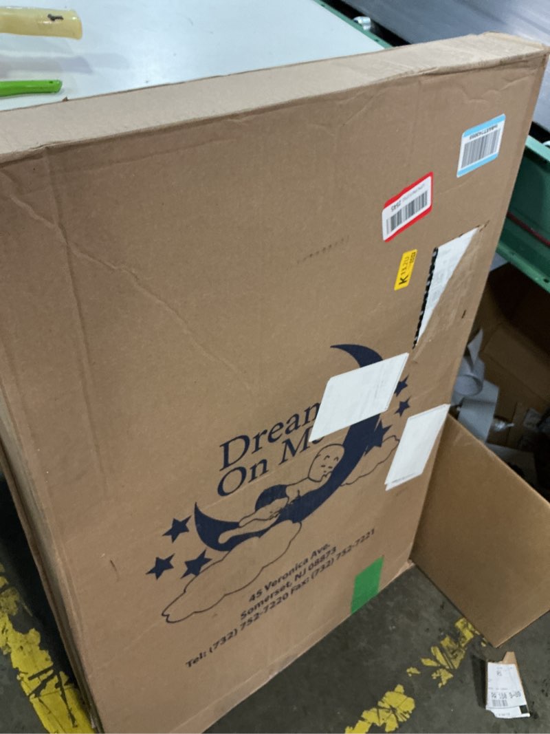 Condition photo showing New/Like New for dream on me 2-in-1 breathable two-sided 3" portable mini crib mattress, greenguard gold certified, vinyl and breathable fabric, white