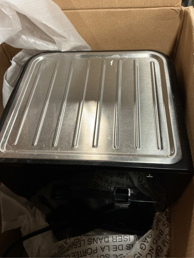 Condition photo showing As Is for chefman craftbrew espresso machine, 15-bar pump digital espresso maker w/steam wand for latte & cappuccino, compact espresso coffee machine w/ 1.5l removable water reservoir - stainless steel automatic