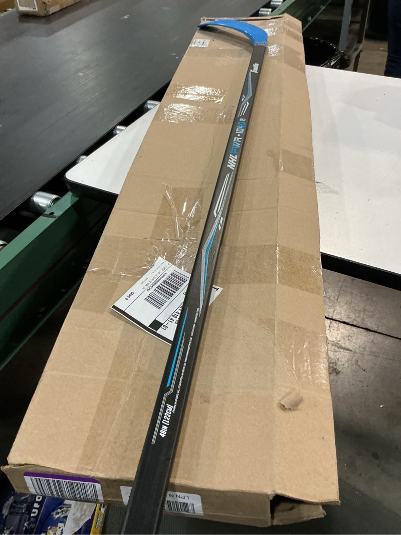 Condition photo showing Good Condition for franklin sports nhl kids street hockey sticks - youth, junior + senior sticks - right + left handed - 40", 48" + 56" blue/black 48" left shot