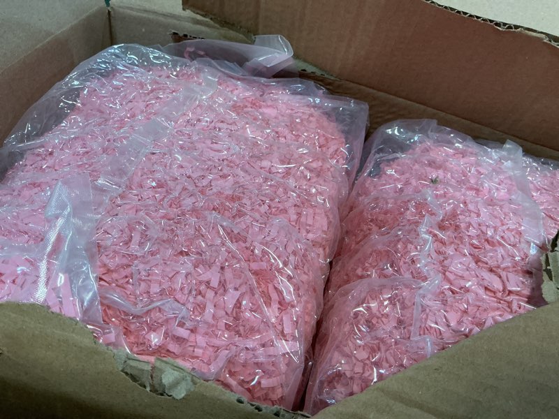 Condition photo showing Good Condition for Tisspoms 10LB Pink Crinkle Cut Paper Shred Filler, Paper Shreds for Basket Fillers, Birthday, Gift W