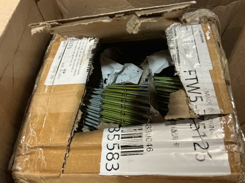 Condition photo showing Good Condition for waltyotur 2-1/2inch x 0.092inch collated wire coil siding nails 15-degree full round-head ring 3600 count hot-dipped galvanized for rough nailing of lathing and sheathing materials 0.092*2-1/2in
