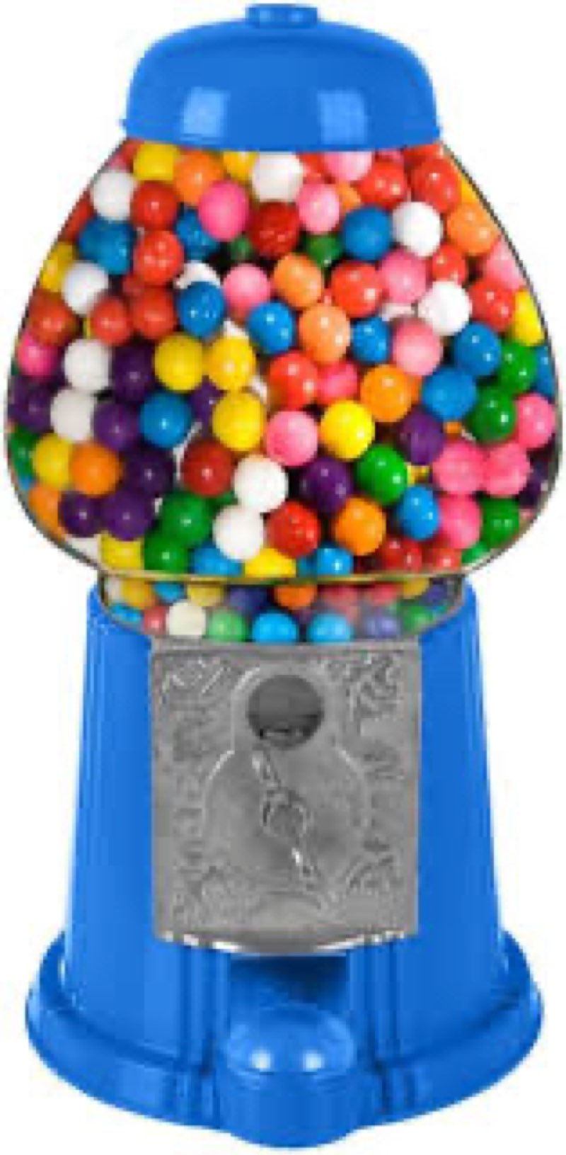 15” Gumball Machine with Coin Bank - Bubble Gum Machine Candy Dispenser with Glass Globe and Metal B