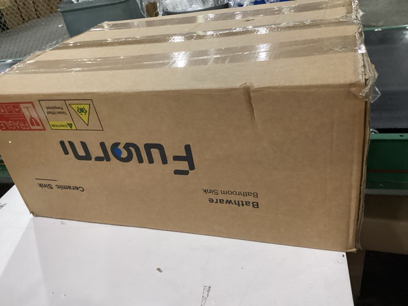 Condition photo showing New/Like New for Undermount Bathroom Sink Rectangular - Fulorni 22"x15" Bathroom Vessel Sink White Porcelain Ceramic 