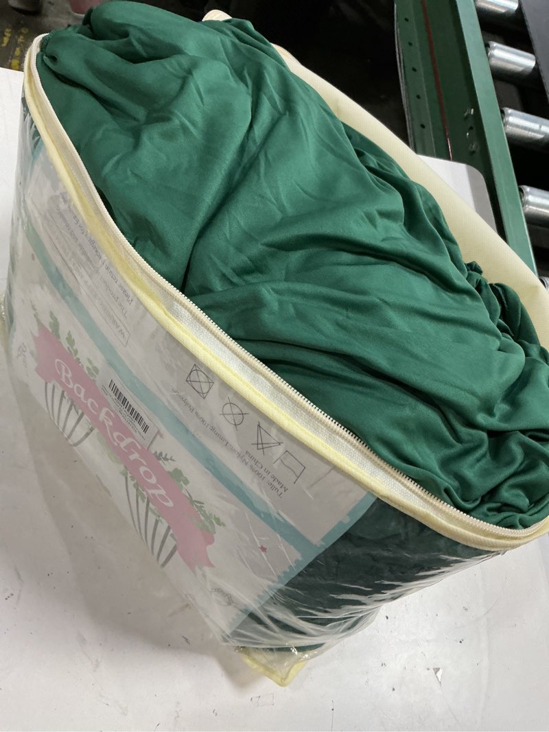 Condition photo showing Good Condition for 50ftx12ft hunter green backdrop curtains for wedding-wrinkle free backdrops drapes photo back drop cloth for baby shower photography stage reception 10panels 12ft(h) x 5ft(w) w5' x h12'(10 panels) hunter green