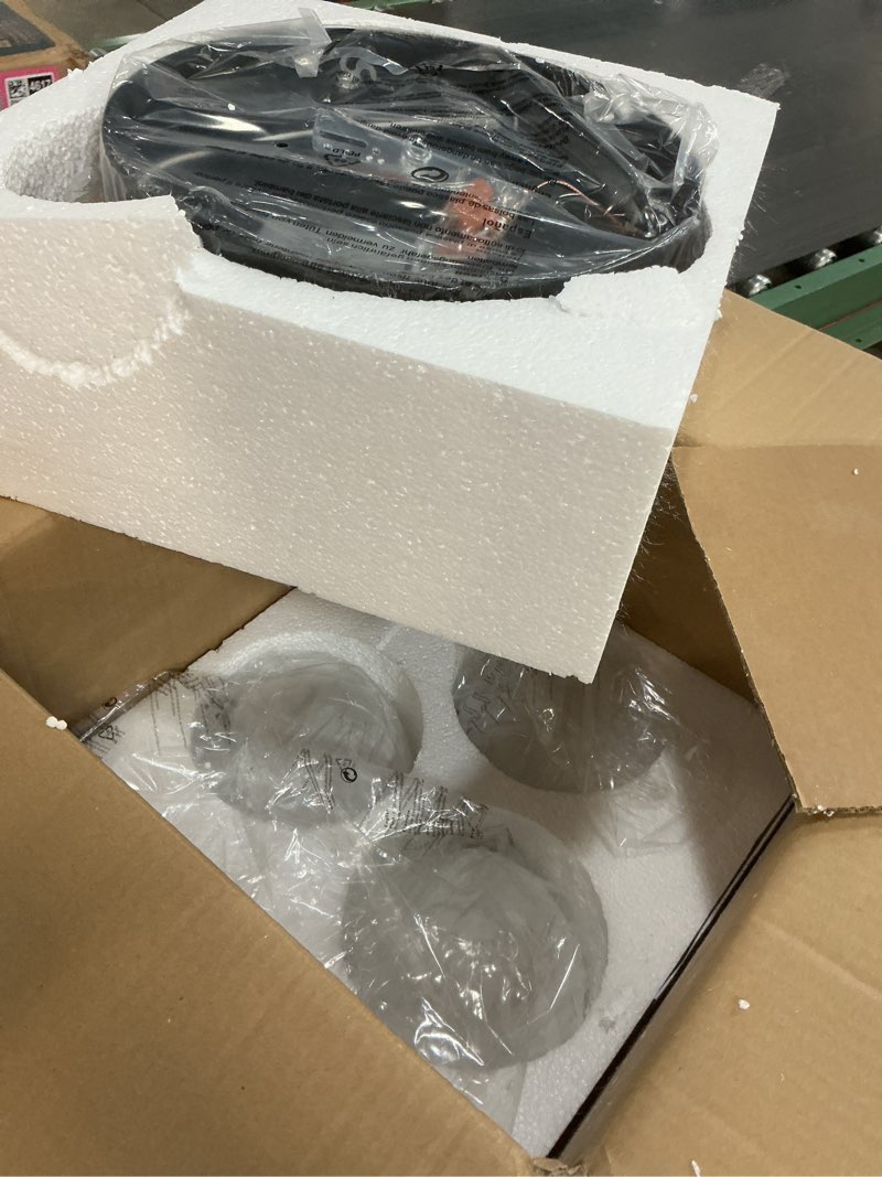 Condition photo showing Good Condition for lms modern 3-light cluster pendant lights, matte black kitchen island light fixtures with clear globe glass shade, adjustable hanging light for bathroom bedroom dining room living room, lms-186bkc3 black 6" clear glass, 3-light