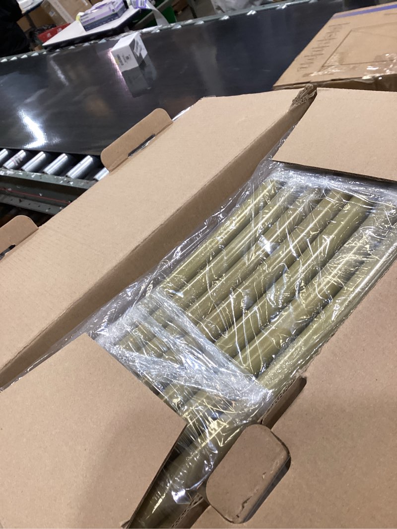 Condition photo showing New/Like New for Queension Metal Arch Backdrop Stand 8Ft Wide 7Ft High, Wedding Arch Frame for Wedding Decorations, Balloon Arch Stand with Base for Ceremony, Outdoor Garden Arch Trellis for Climbing Plants, Gold Gold 7FT