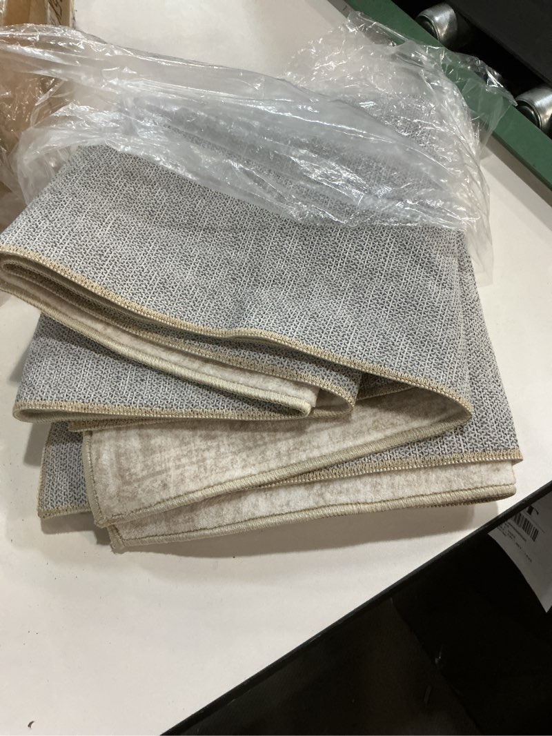 Condition photo showing Good Condition for 2x7 runner rug non slip,washable hallway runner rug,beige | neutral rugs for kitchen,entryway,bedroom,bathroom,nursery room,thin,soft runner rug,stain resistant indoor carpet beige/ivory 2' x 7' (runner)