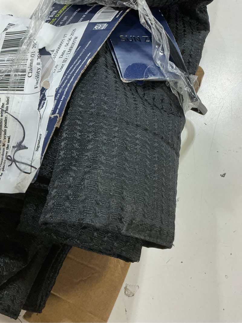 Condition photo showing As Is for sun zero arlo blackout two grommet panels 40" x 84" black
