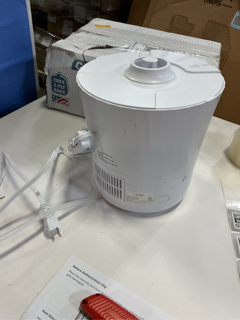 Condition photo showing As Is for Smart Humidifiers for Large Room Bedroom Home 1800 sq.ft, 17L/4.5Gal Large Humidifier with Extension Tube & 3 Mist Modes, Top Fill Whole House Cool Mist Humidifiers for Plant Commercial Office White