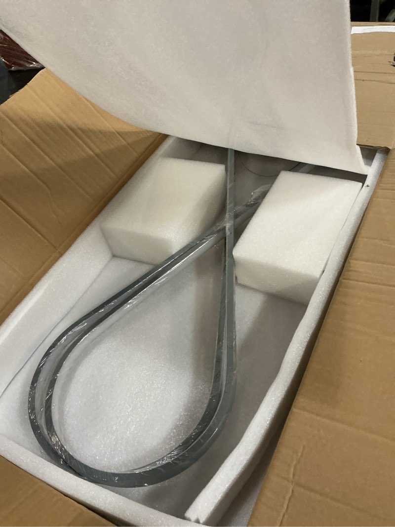 Condition photo showing New/Like New for modern led pendant lights, dimmable led chandelier lighting silver 29.53in