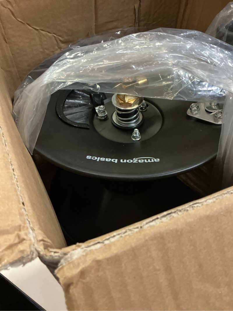Condition photo showing Good Condition for amazon basics retractable air hose reel - fits 3/8-inch 50-feet air compressor hoses, portable, works well, 300psi, black, hoses excluded, not for water/pressure washers