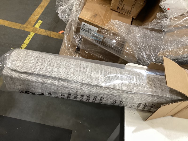Condition photo showing Good Condition for no drill cordless roman shades for windows, 42" w × 64" h - 100% blackout - linen - beige 100% blackout linen beige 42" w × 64" h