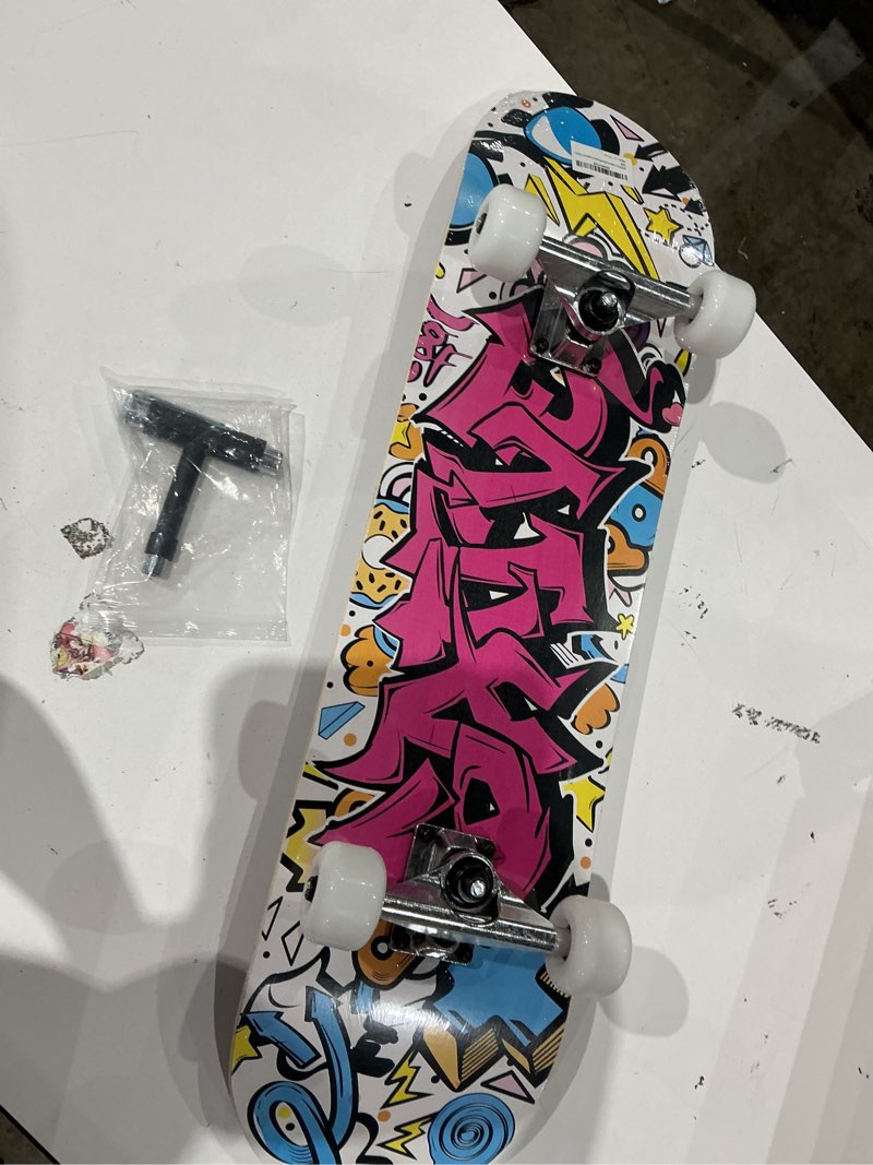 Condition photo showing New/Like New for pro complete skateboards for beginners adults teens kids girls boys 31x8 inch skate boards 7 layer canadian maple double kick deck concave longboards brand: bestclub