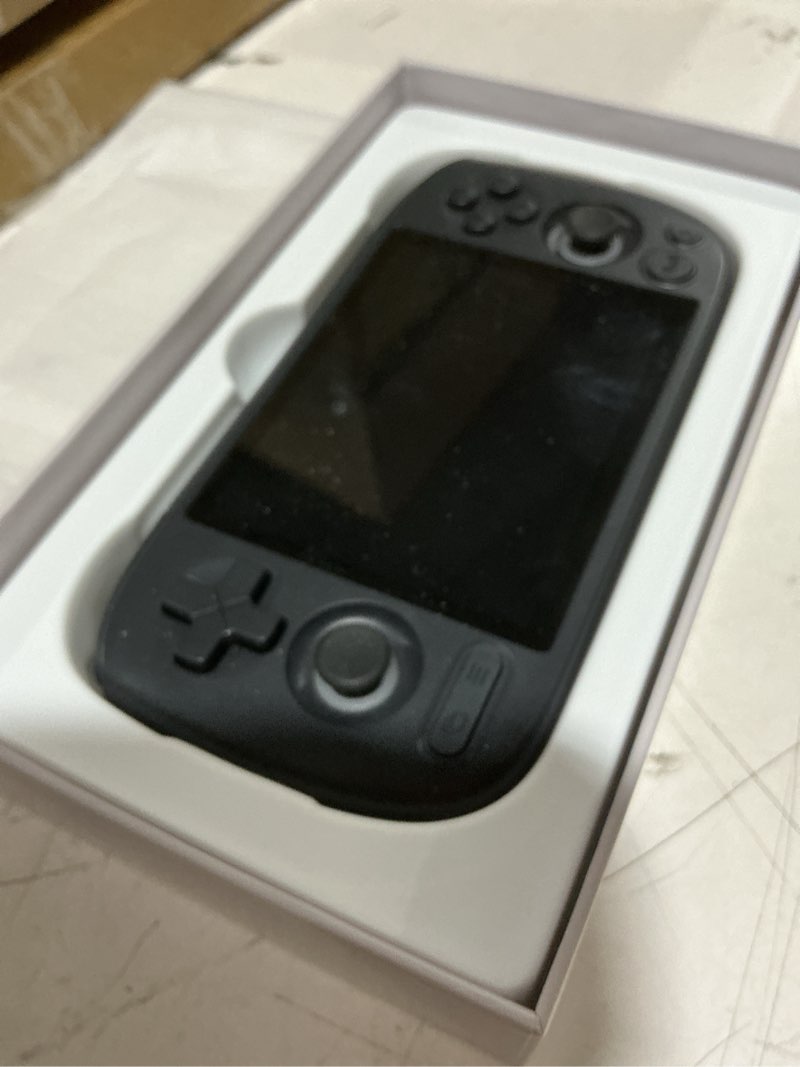 Condition photo showing Good Condition for ayaneo pocket air mini android handheld game console - 4.2" hd 4:3 retro gaming screen, mtk g99 octa-core, hall effect joystick & triggers, portable gaming device (aurora black, 2g+32g) aurora black 2g+32g