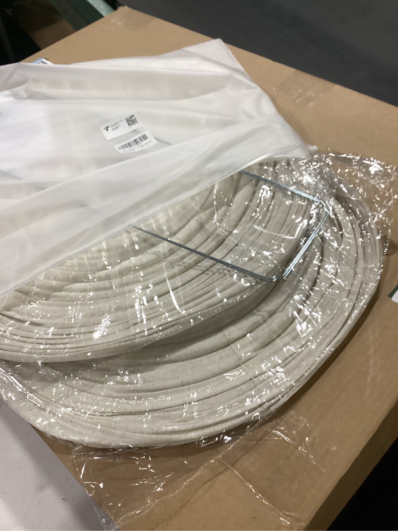 Condition photo showing New/Like New for 2pcs hanging lamp shade oval can replace white paper lanterns 20inch linen pendant lampshade handmade hanging lantern minimalist white suitable for the living room bedroom kitchen