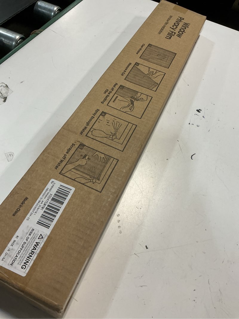 Condition photo showing Good Condition for sunbaby window tint for home, one way privacy film heat & uv blocking, static cling no glue renter friendly cover for home bedroom, office & sliding glass door, 23.6 x 118.1 inch with 3 tools, black black 23.6 x 118.1inch
