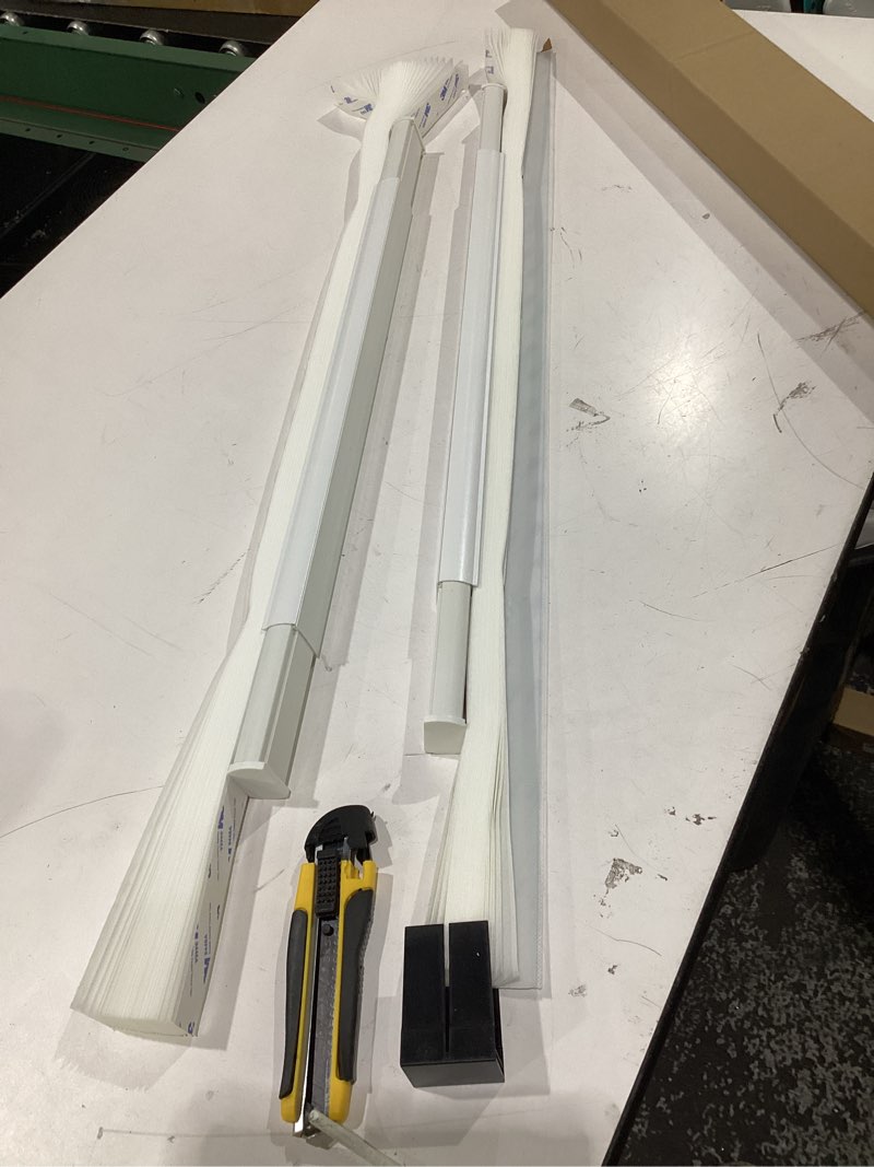 Condition photo showing New/Like New for milin cordless pleated window shades no drill adjustable bottom, temporary fabric pleated blinds for indoor windows with tools cut size stick on blinds home (light filtering white, 36"w x 63"h),2 pack