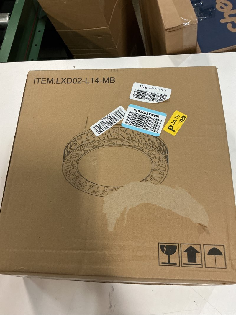 Condition photo showing New/Like New for 14 inch flush mount ceiling light, modern black led ceiling light fixture, 24w 2400lm 2700-6500k adjustable, dimmable ceiling lights for bedroom, kitchen, hallway, bathroom, etl listed 14 inch black