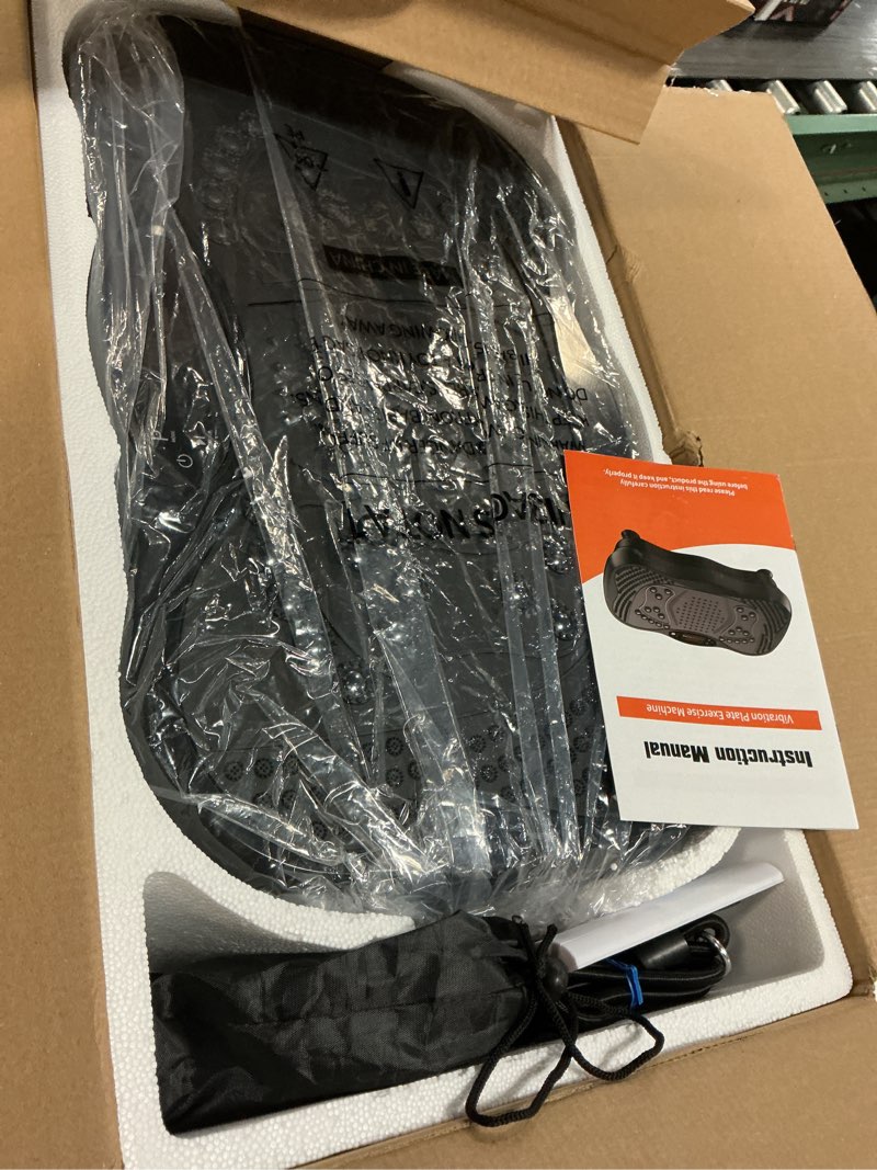 Condition photo showing New/Like New for Vibration Plate Exercise Machine, 130 Levels Full Body Workout Vibrating Plate for Lymphatic Drainage Weight Loss, 450 Lbs Capacity Shake Fitness Platform with Resistance Bands Bluetooth for Women Men