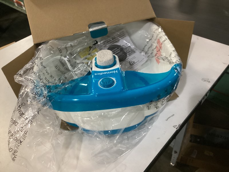 Condition photo showing As Is for Homedics Bubble Mate Foot Spa, Toe Touch Controlled Foot Bath with Invigorating Bubbles and Splash Proof, Raised Massage Nodes and Removable Pumice Stone
