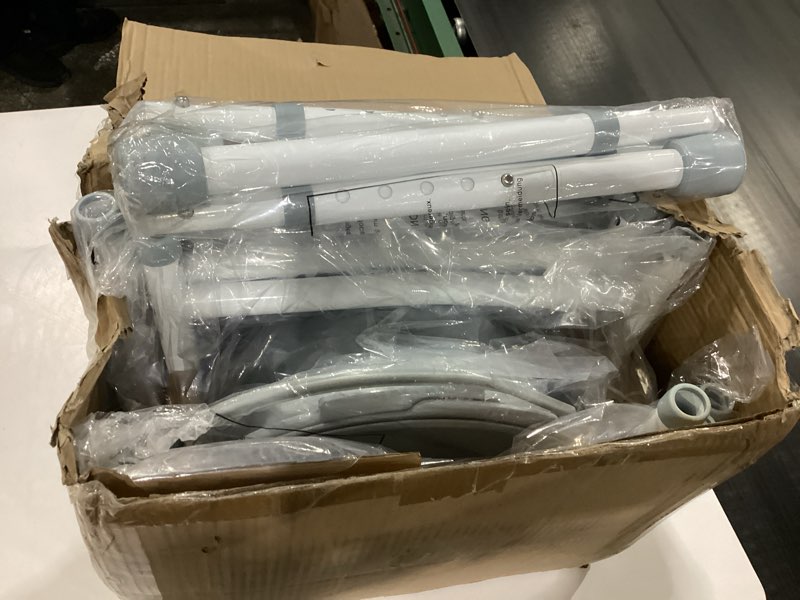 Condition photo showing New/Like New for 3 in 1 Bedside Commode with Arms 350 lbs, Width 21.5'' Steel Toilet Commode Adjustable Height, Porta Potty for Adults Commode Chair with 6QT Bucket, Easy Cleaning, Tool-Free Assembly