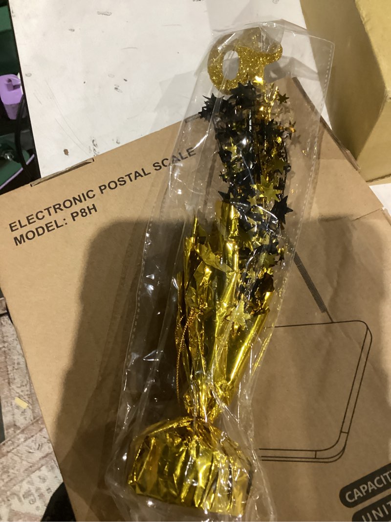 Condition photo showing Good Condition for Tatuo 4 Pcs Metallic Foil Spray Centerpiece Happy 30th 40th 50th 60th Years Centerpiece Table Decorations for Black and Gold Birthday Anniversary Wedding Party Table Decor(40th Birthday)