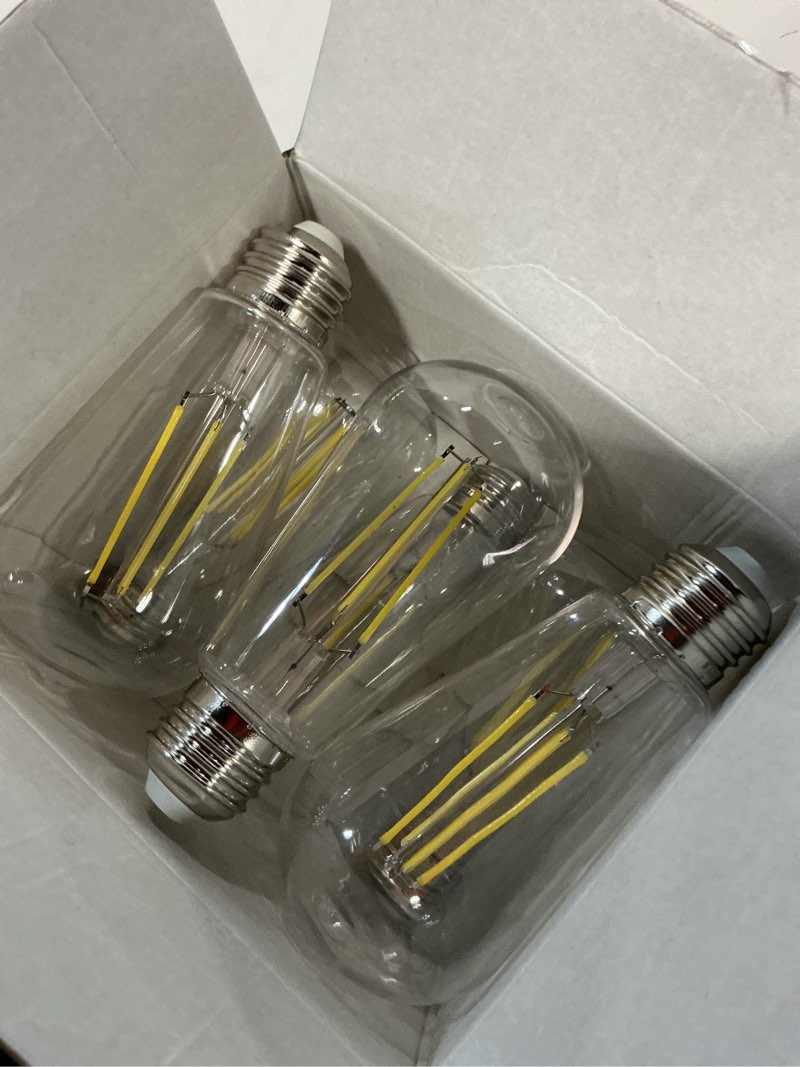 Condition photo showing Good Condition for bort st58/st19 vintage led edison bulbs, 6w equivalent 60w filament light bulbs, dimmable 700lm, e26 base led bulbs, clear plastic (daylight white, 6 pack) daylight white 6 pack