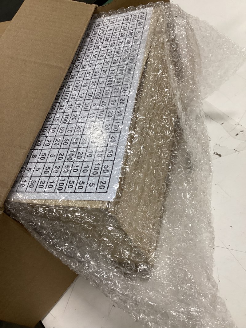 Condition photo showing Good Condition for Large Piggy Bank, Adult Wooden Cash Box, 365-day Money Challenge Box, Children's Money-Saving Gift, Suitable for Travel Funds, car Funds, You can only, Grey (White)