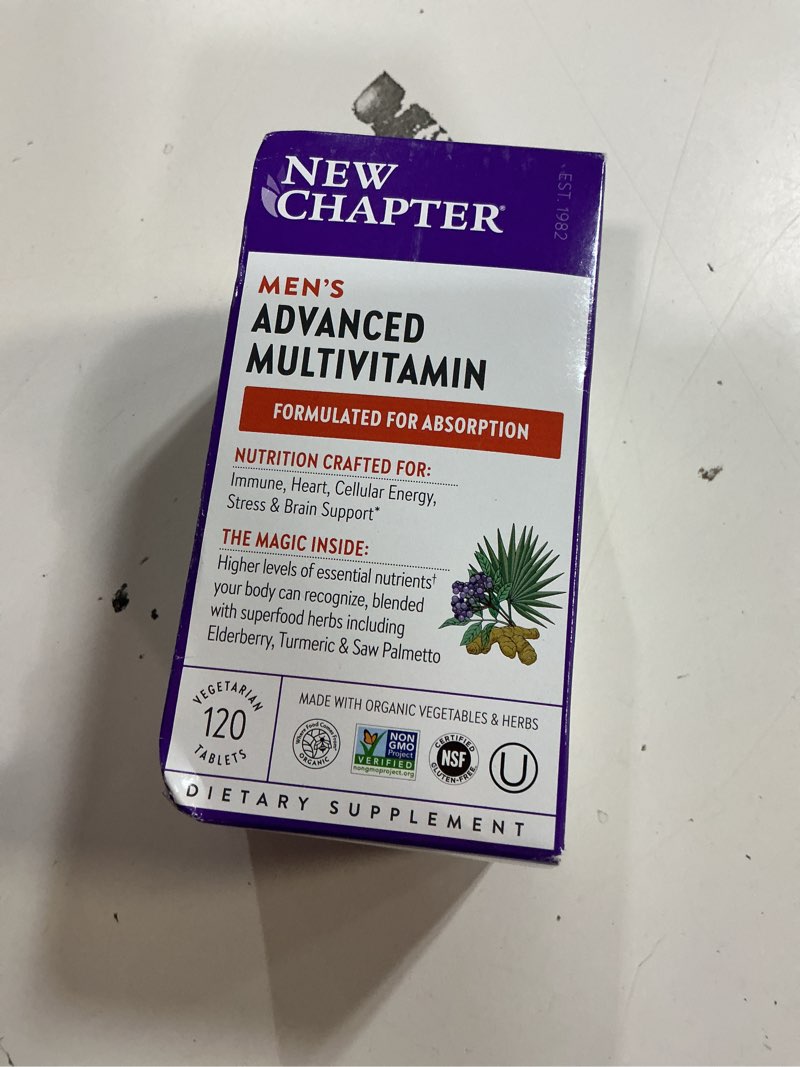 Condition photo showing New/Like New for exp/08/26)new chapter every man multivitamin tablets  120 ct