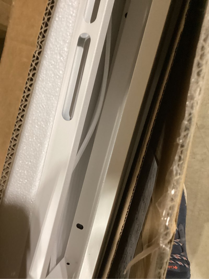 Condition photo showing Good Condition for Twin Sized Headboard with 2 Tiers Storage Shelves, Sturdy and Stable Headboard with Charging Station, USB Ports and LED Light for Twin Bed Frames,White Twin White