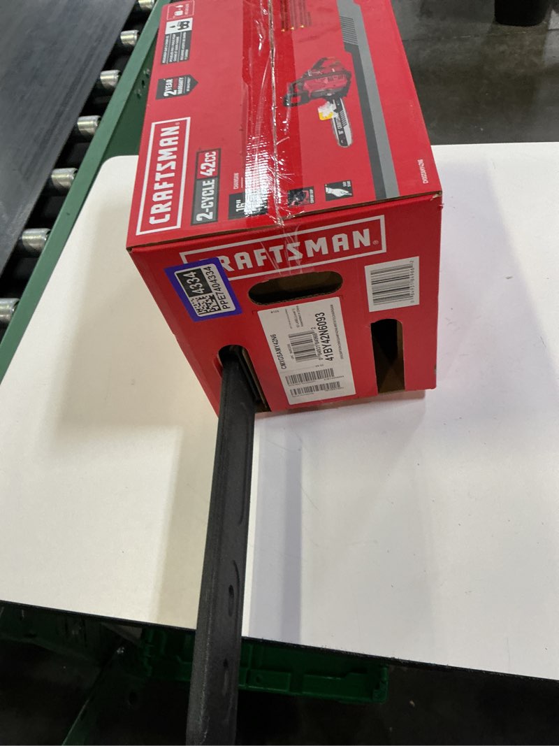 Condition photo showing As Is for craftsman s1600 42-cc 2-cycle 16-in gas chainsaw