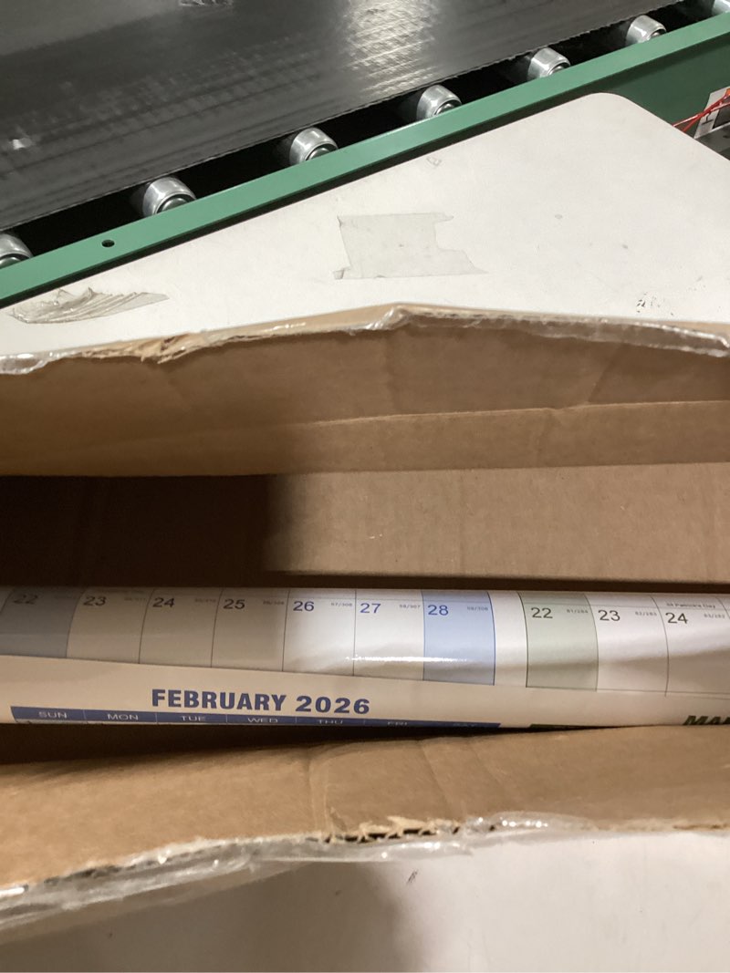 Condition photo showing Good Condition for Wall Calendar 2026, 24" x 36" Wet & Dry Erase with Dry-Erase Markers, Yearly Planner for School Office & Home, Horizontal & Vertical Layouts, Rolled Packaging(Aqua Green)