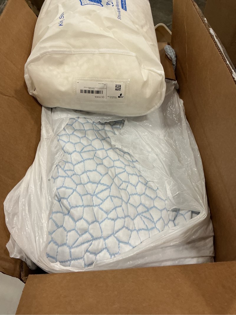 Condition photo showing Good Condition for qutool enhanced cooling pillows for sleeping, certipur-us shredded memory foam pillows king size set of 2 for hot sleeper, adjustable bed pillow for side, back, stomach sleepers support yet soft, blue blue-ice plus king(pack of 2)