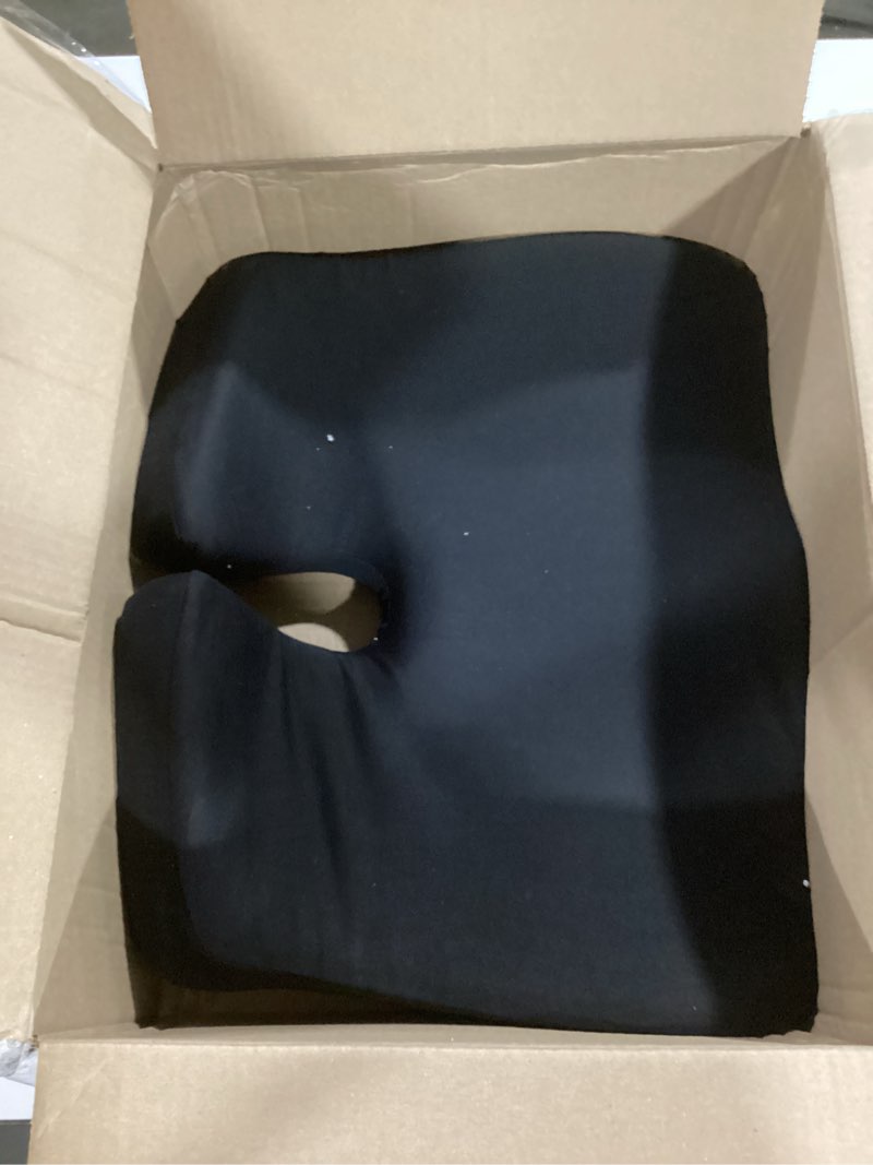 Condition photo showing Good Condition for Cushion Lab Patented Pressure Relief Seat Cushion for Long Sitting Hours on Office & Home Chair - Extra-Dense Memory Foam for Soft Support. Car Pad for Hip, Tailbone, Coccyx, Sciatica - Black