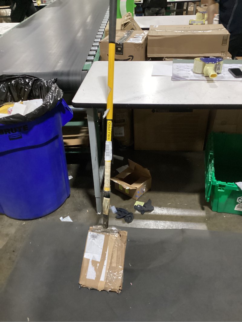 Condition photo showing As Is for truper trupro garden manure fork, 5 tines, 50-inch fiberglass handle with 9-inch grip, 9-inch tine width - pitchfork for compost - broadfork for gardening (model 30323) 50-inch tru pro - manure fork 5-tine
