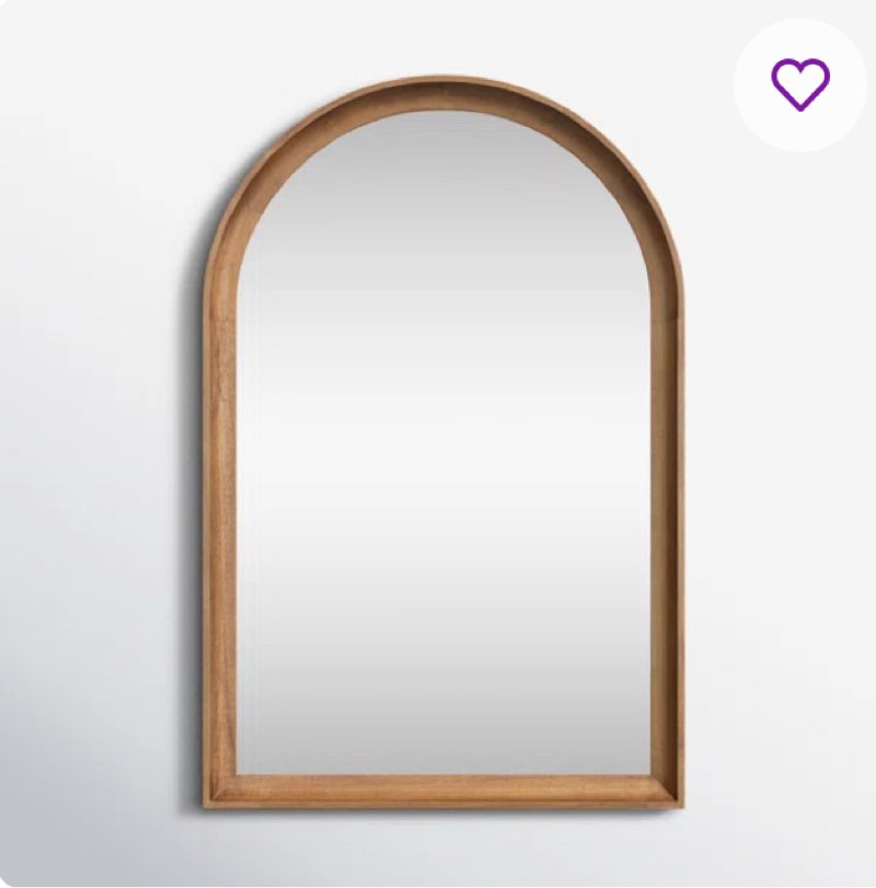 Branwell Arch Wood Wall Mirror