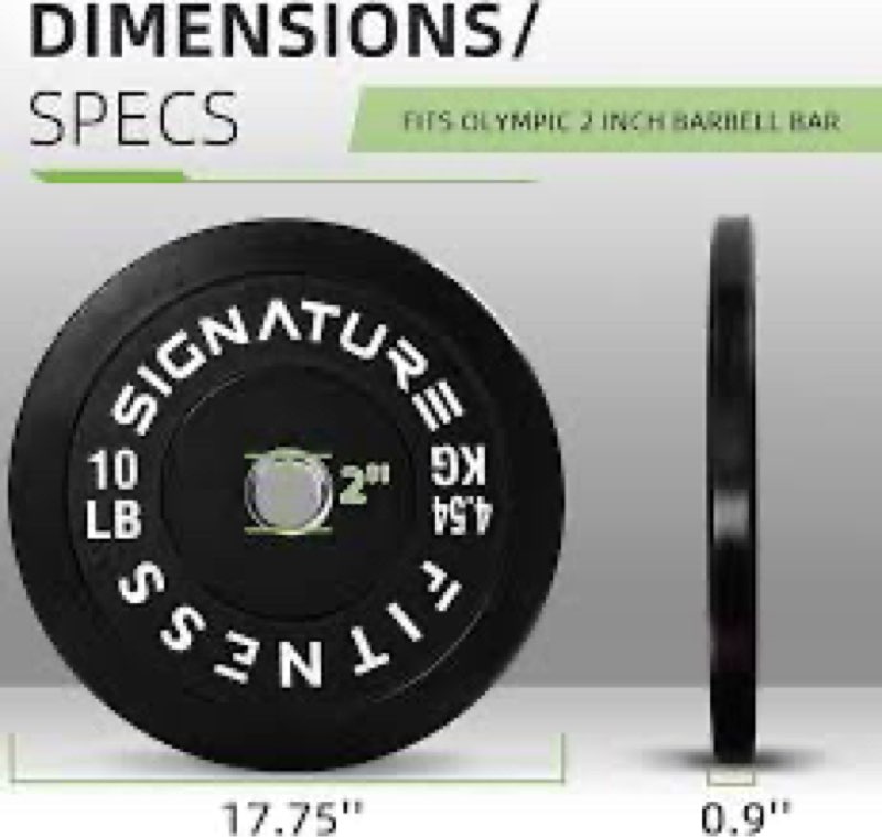 Fitvids Olympic 2" Bumper Plates Set Including 260LB Weight Plates Set & 7FT Olympic Barbell Bar(305