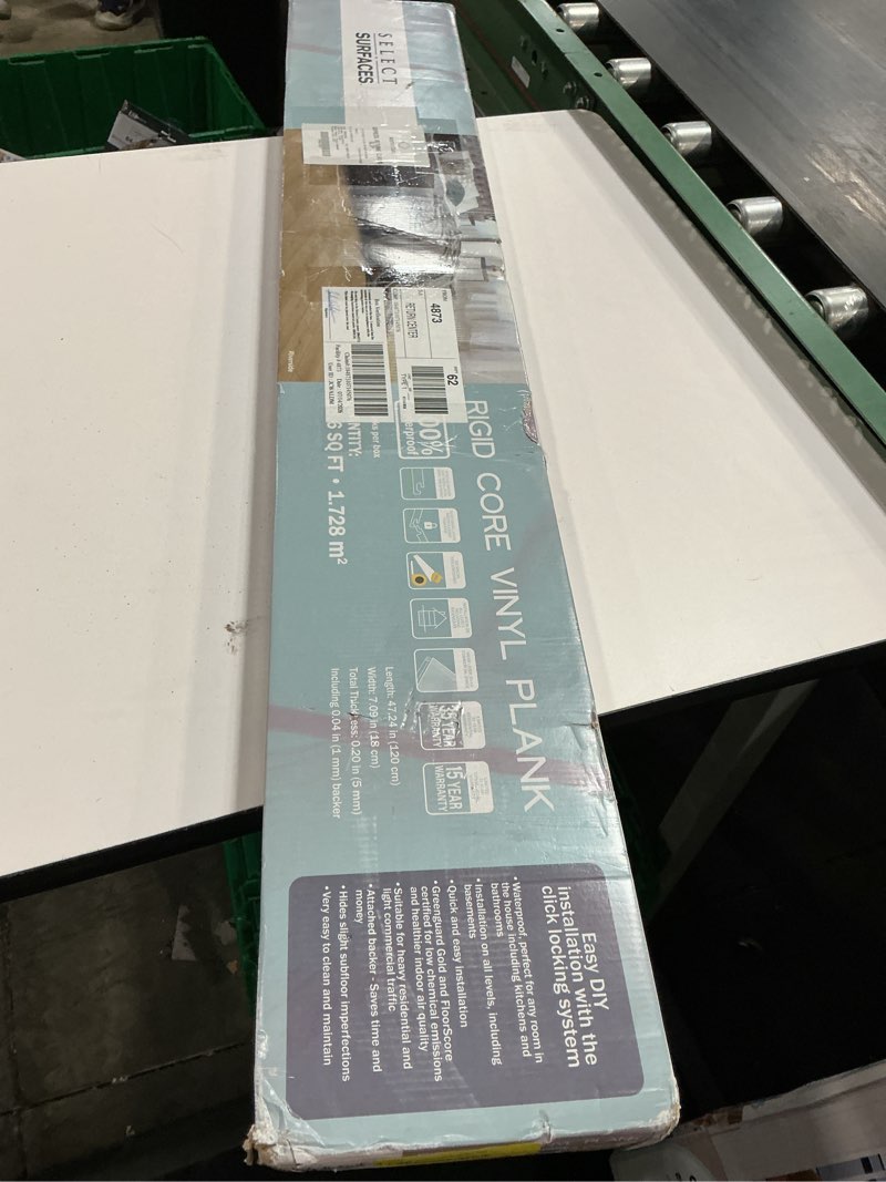 Condition photo showing New/Like New for select surfaces riverside vinyl plank flooring (1 pack) - durable